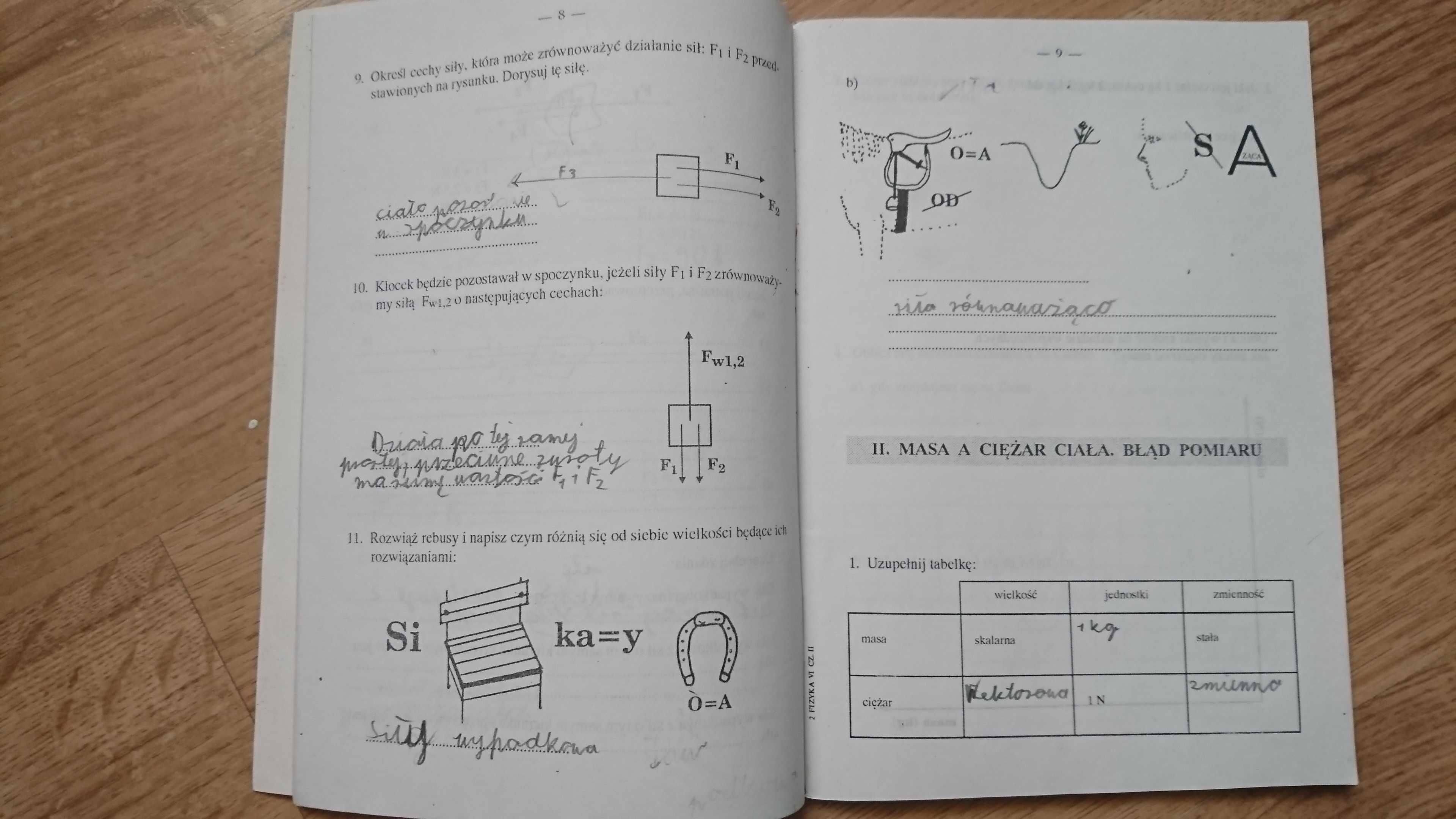 zeszyt ćwiczeń Spacer z Archimedesem fizyka cz.2 klasa 6