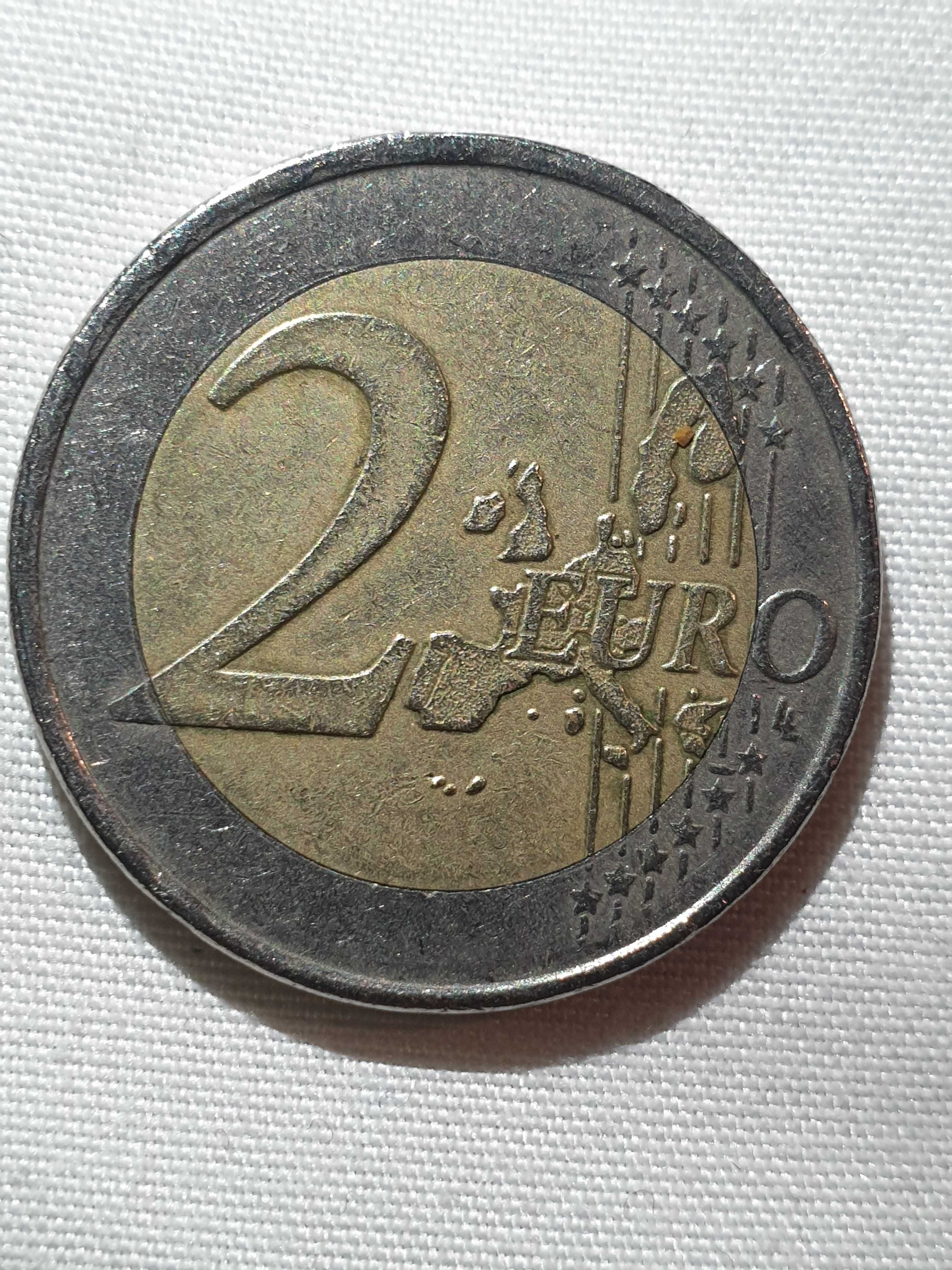 Moeda 2 euros Grécia 2002 com erros