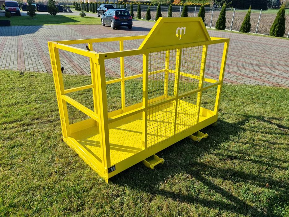 KOSZ DWUOSOBOWY (PLATFORMA) mocowanie Q-fit JCB lub na widły do palet