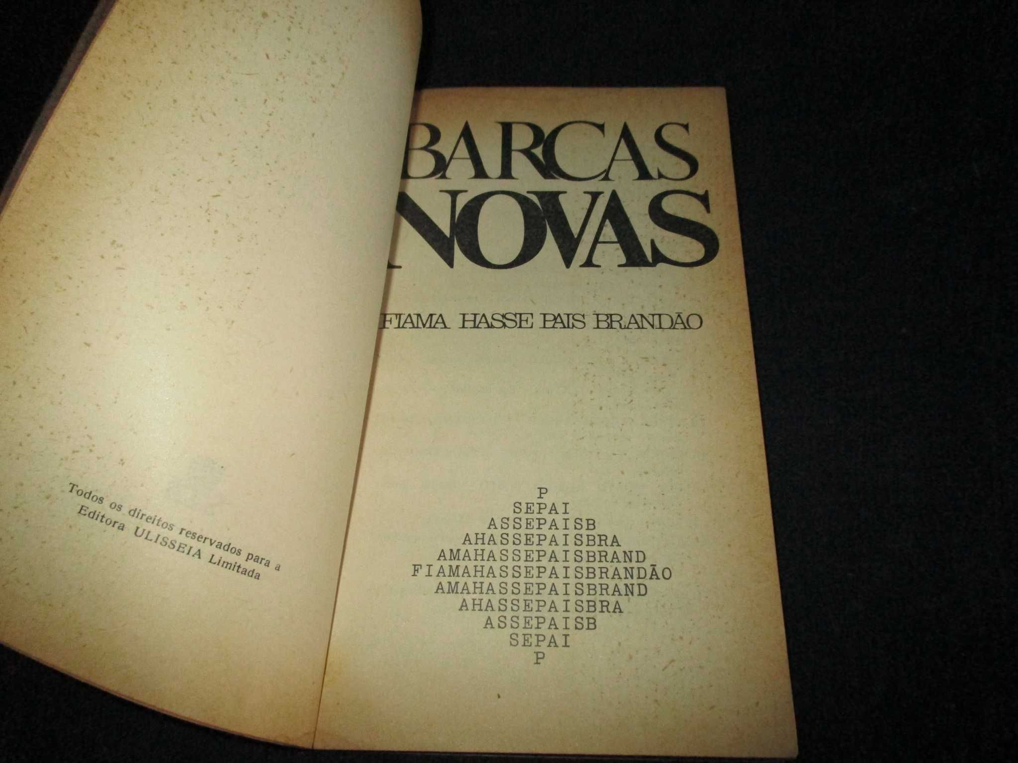 Livro Barcas Novas Fiama Hasse Pais Brandão 1ª edição