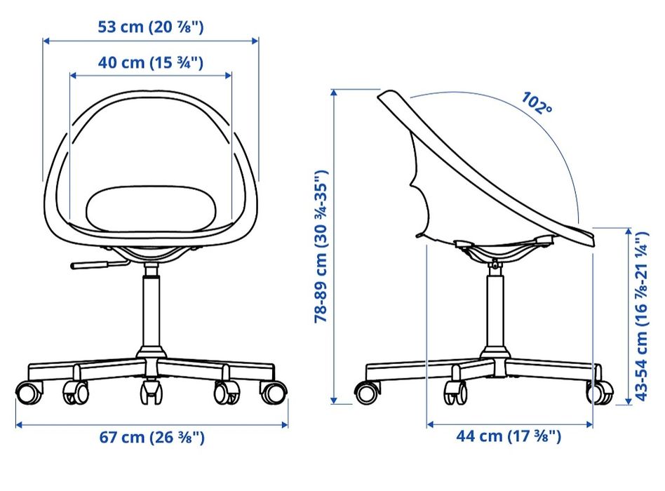 Fotel obrotowy biurowy ikea