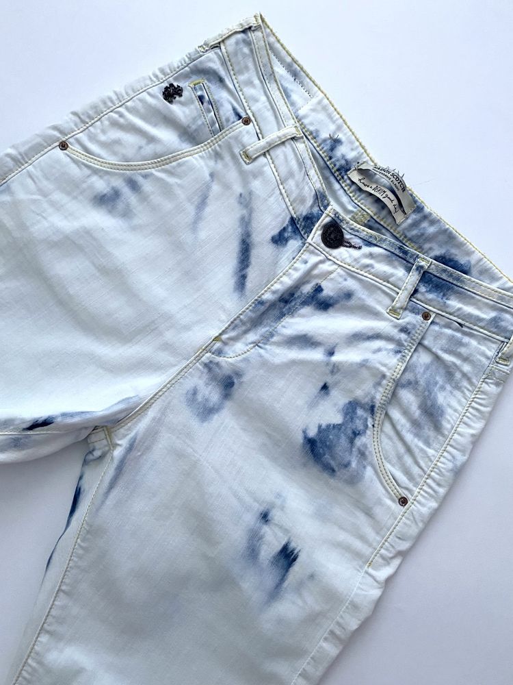 Maison Scotch farbowane jeansy Skinny Tie dye