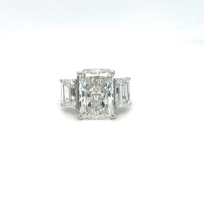 Anel - 14 K Ouro branco - 10.07ct. tw. Diamante