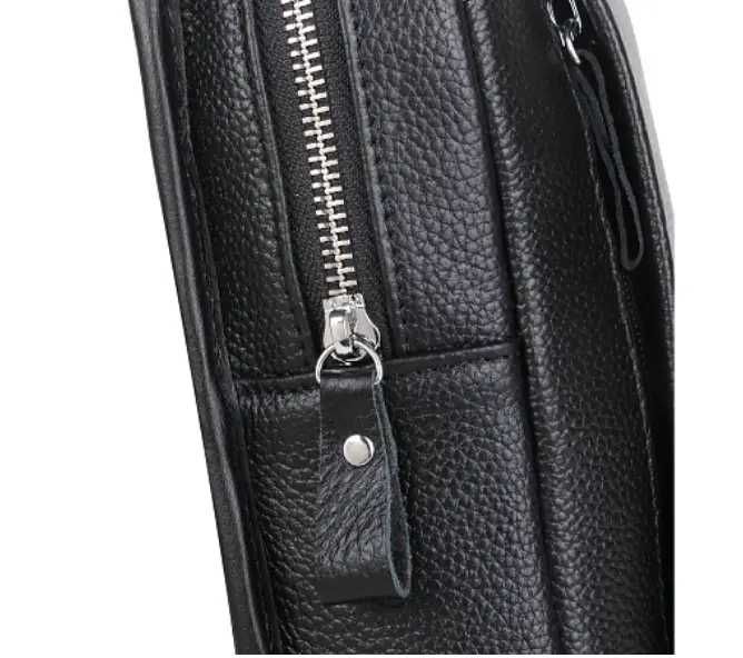 Чоловіча крос-боді сумка на груди шкіряна мужская бананка кожаная