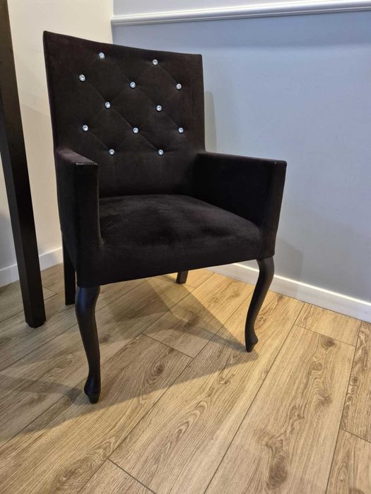 Krzesło glamour czarne