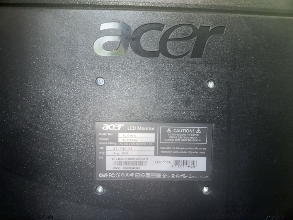 Acer монітор