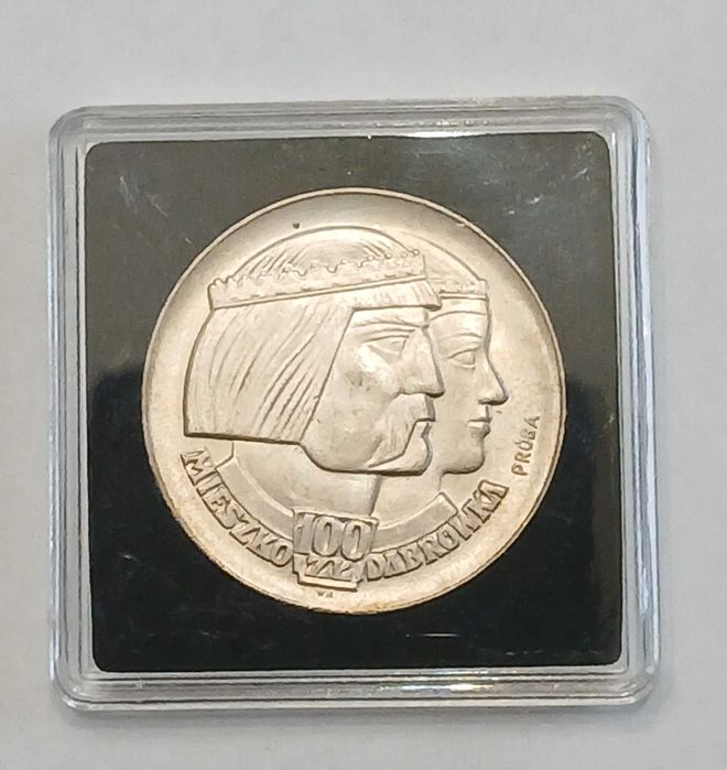 100 zł Mieszko i Dąbrówka twarze 1966