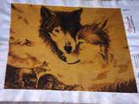 Картина з Чеського бісеру,ручної роботи(Вірність) (Вовки)