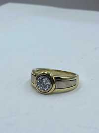 Złoty pierścionek z brylantem 585 1ct