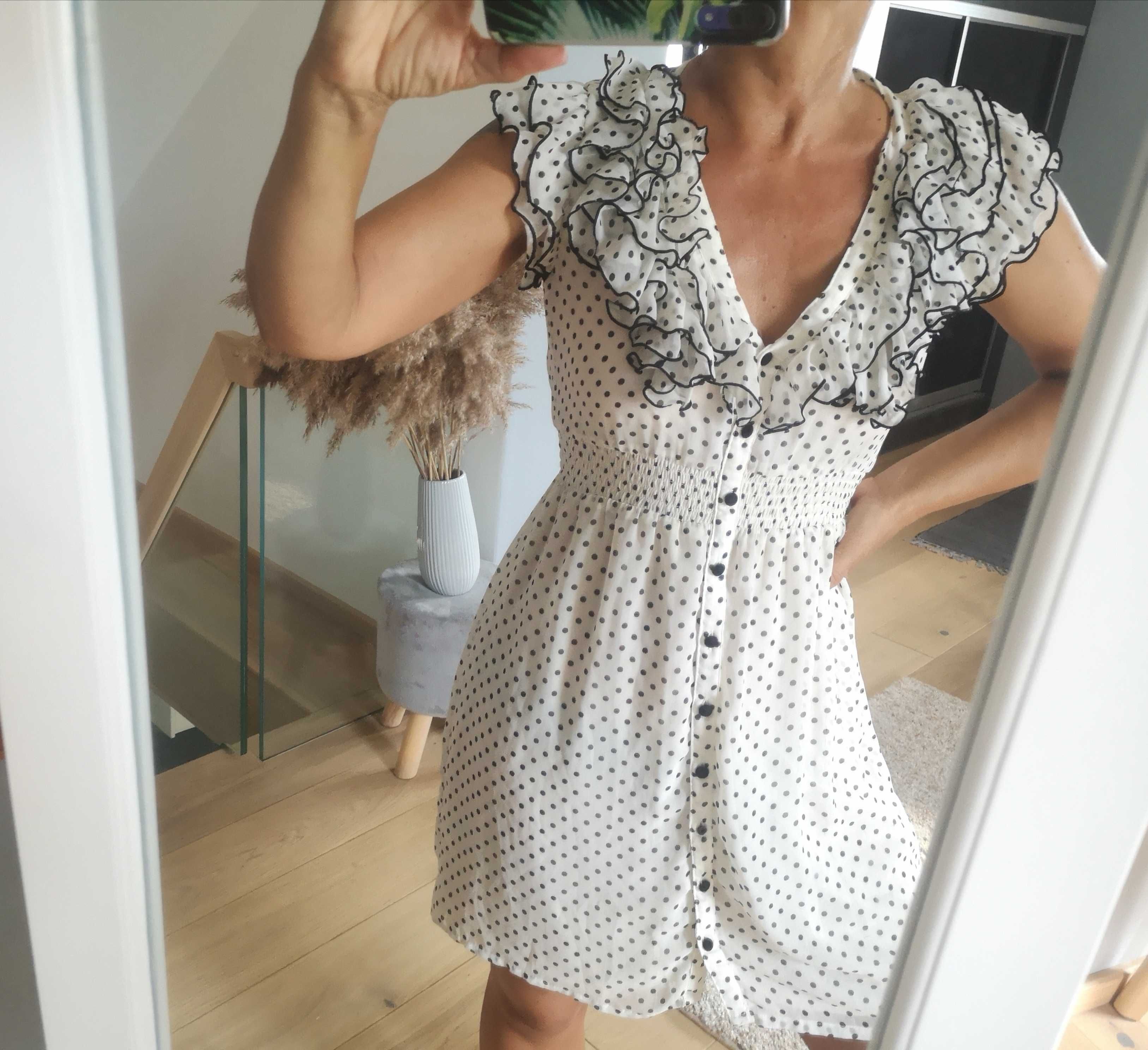 Sukienka w kropki groszki H&M
