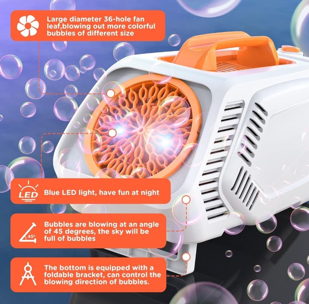 OSIMILY Bubble Machine, Automatyczna dmuchawa do baniek, 20000+ baniek