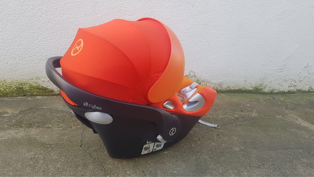 Ovo Cybex Aton Q i-size Autumn Gold - Laranja Como Novo