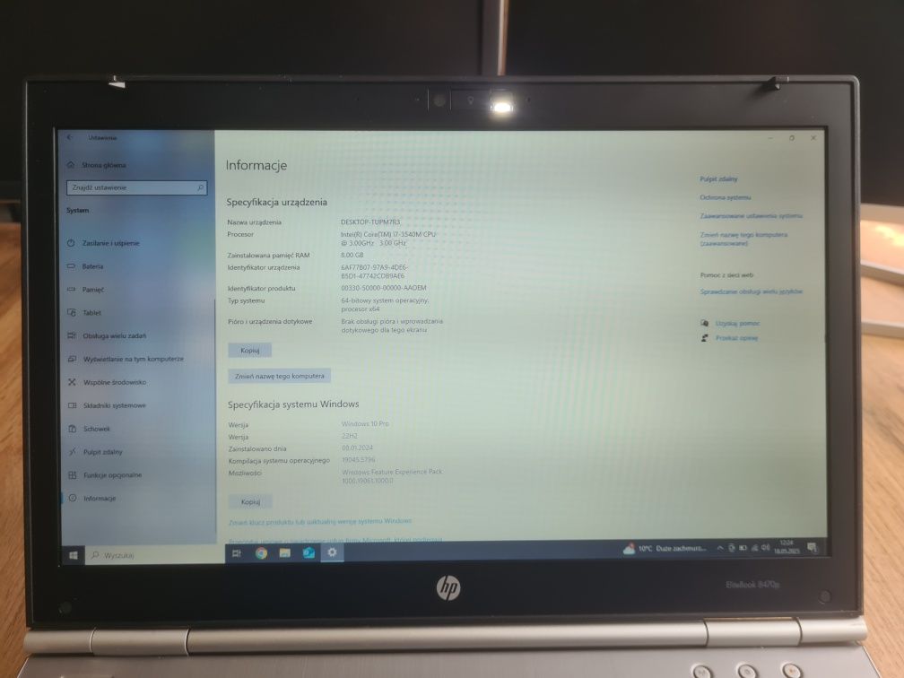 Laptop Hp i7 SSD 14 cali w pełni sprawny