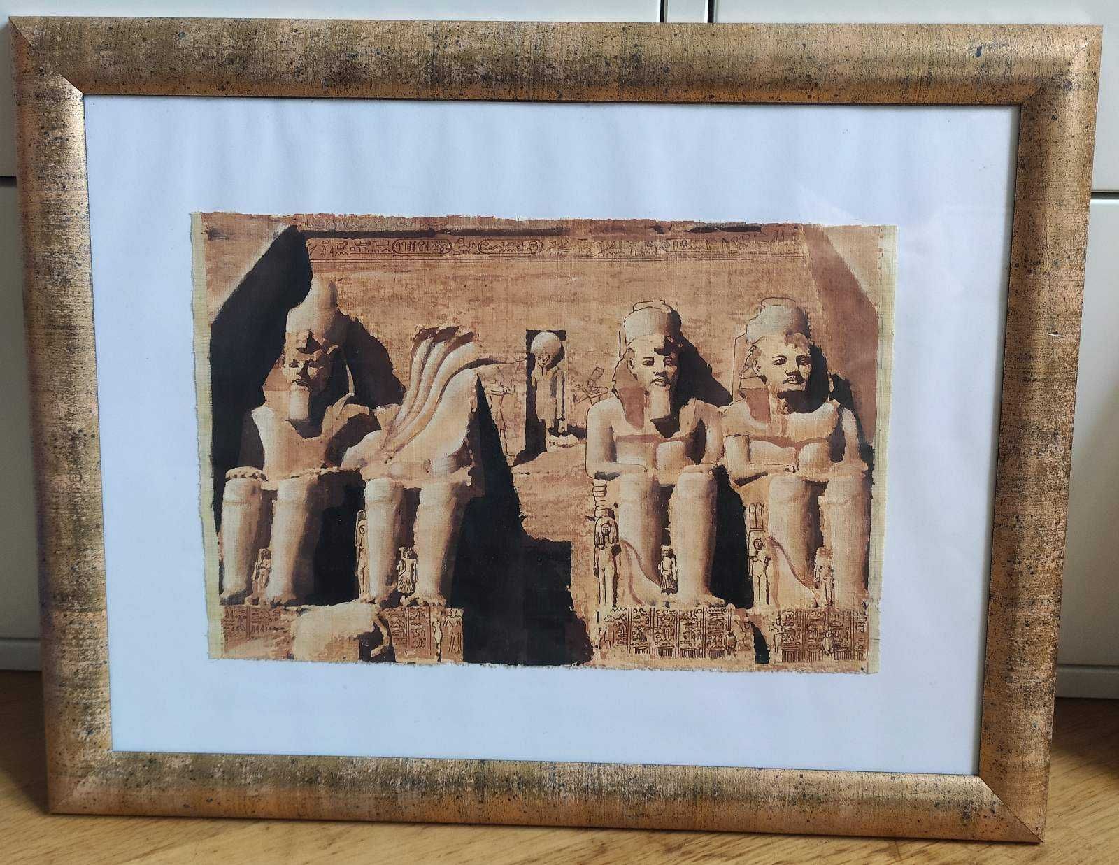 Картины с египетским пергаментом (золотые рамки для фото)