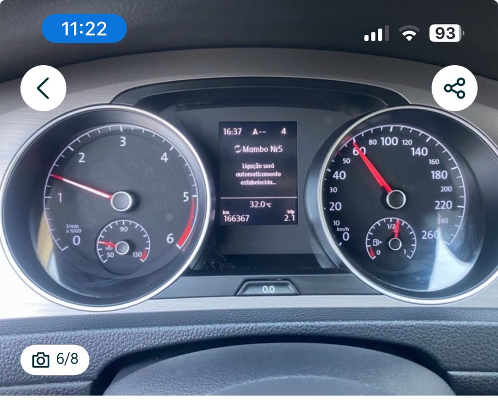 Golf cinza prata TDI de 2016 TDI Blue Motion, GPS, em muito bom estado