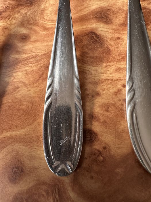 Stare łyżki stołowe wzór kłos firmy Gerlach PRL