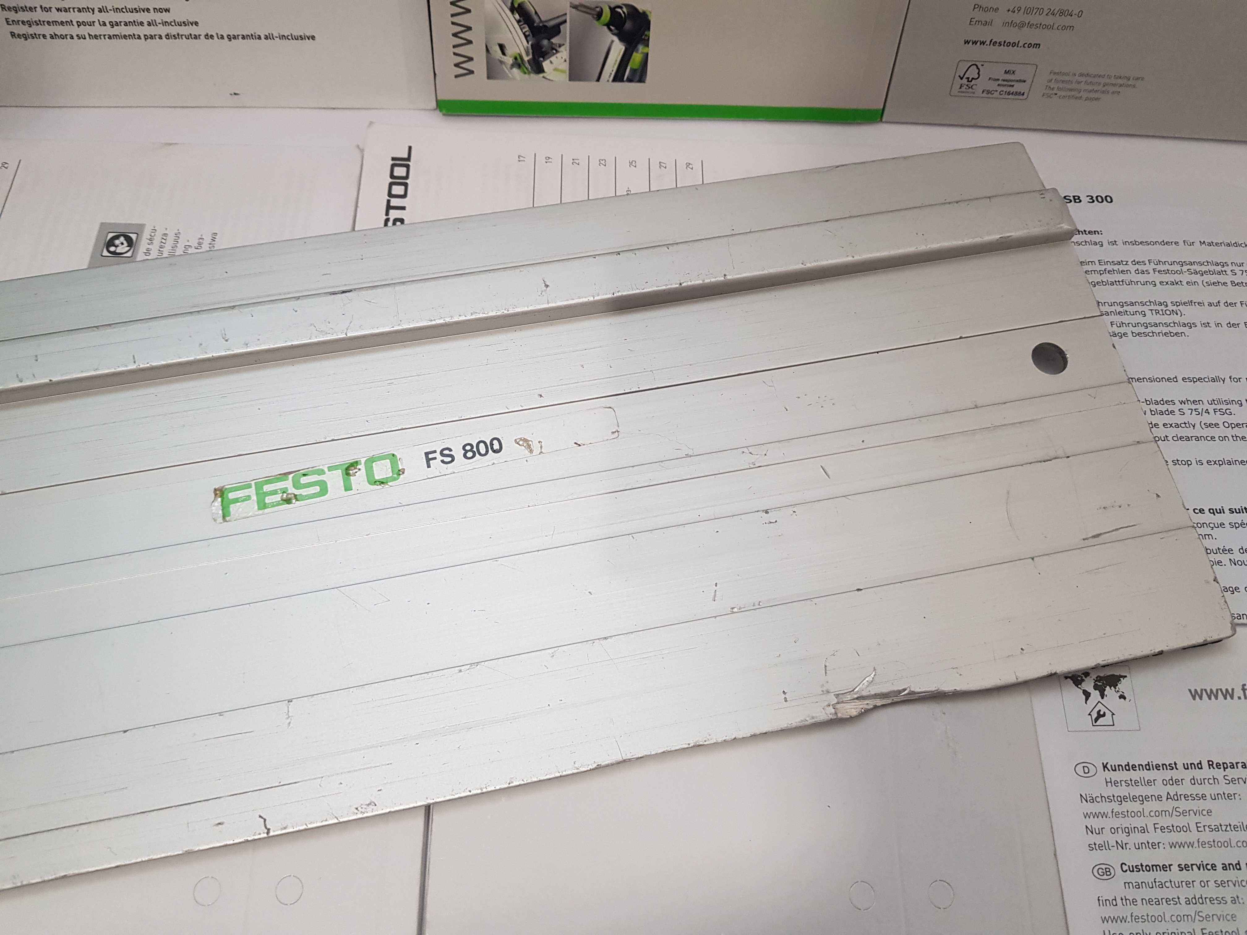 FESTO FESTOOL szyna 800mm do pila pilarka zaglebiarka TS ATF