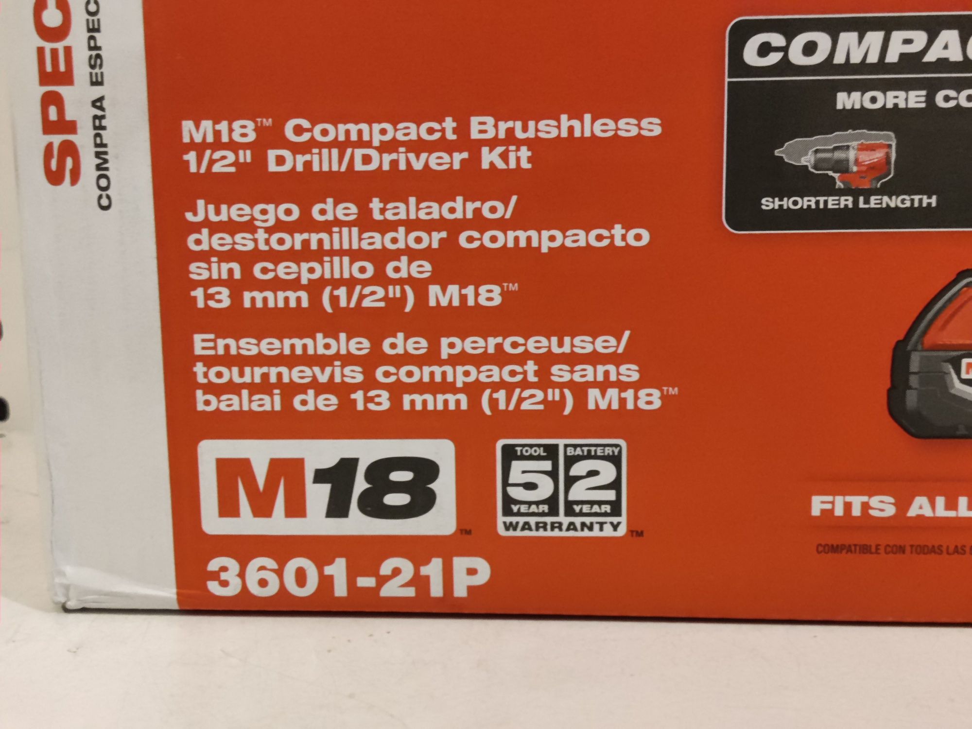 Milwaukee M18 3601-21 brushless дрель шуруповерт Оригинал США