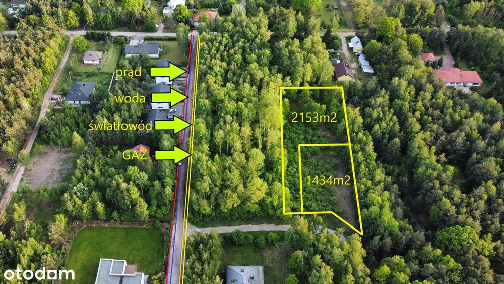 Dwie działki w urokliwej okolicy z szybkim dojazdem do Warszawy.
