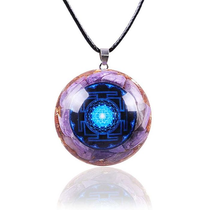 CZAROIT Naszyjnik Orgonitowy Piękny Prezent Naturalny Kamień HIT