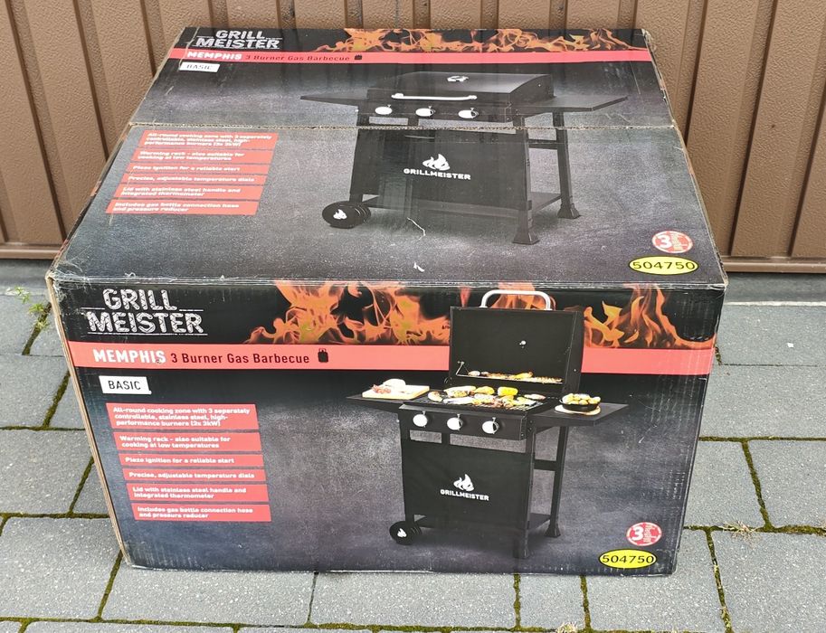 Grill Gazowy 9kw 3-Palnikowy Grillmeister Lidl Gwarancja