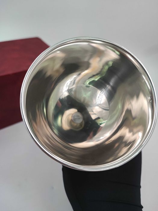 (2 в наявності) Фужер з різьбою "Кубачі" та чорнінням - об'єм 300 мл