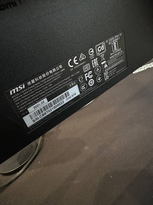 Игровой монитор MSI g271 144гц 27 дюймов