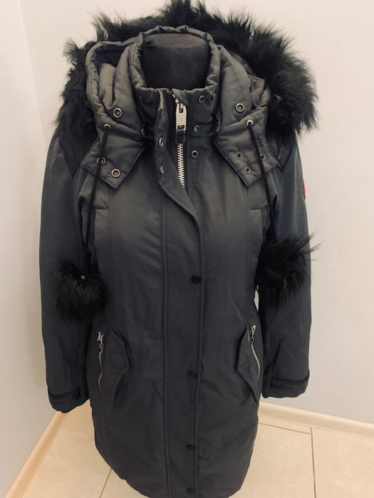 Khujo kurtka / płaszcz Parka damska,szara r. L idealna na zimę, kaptur