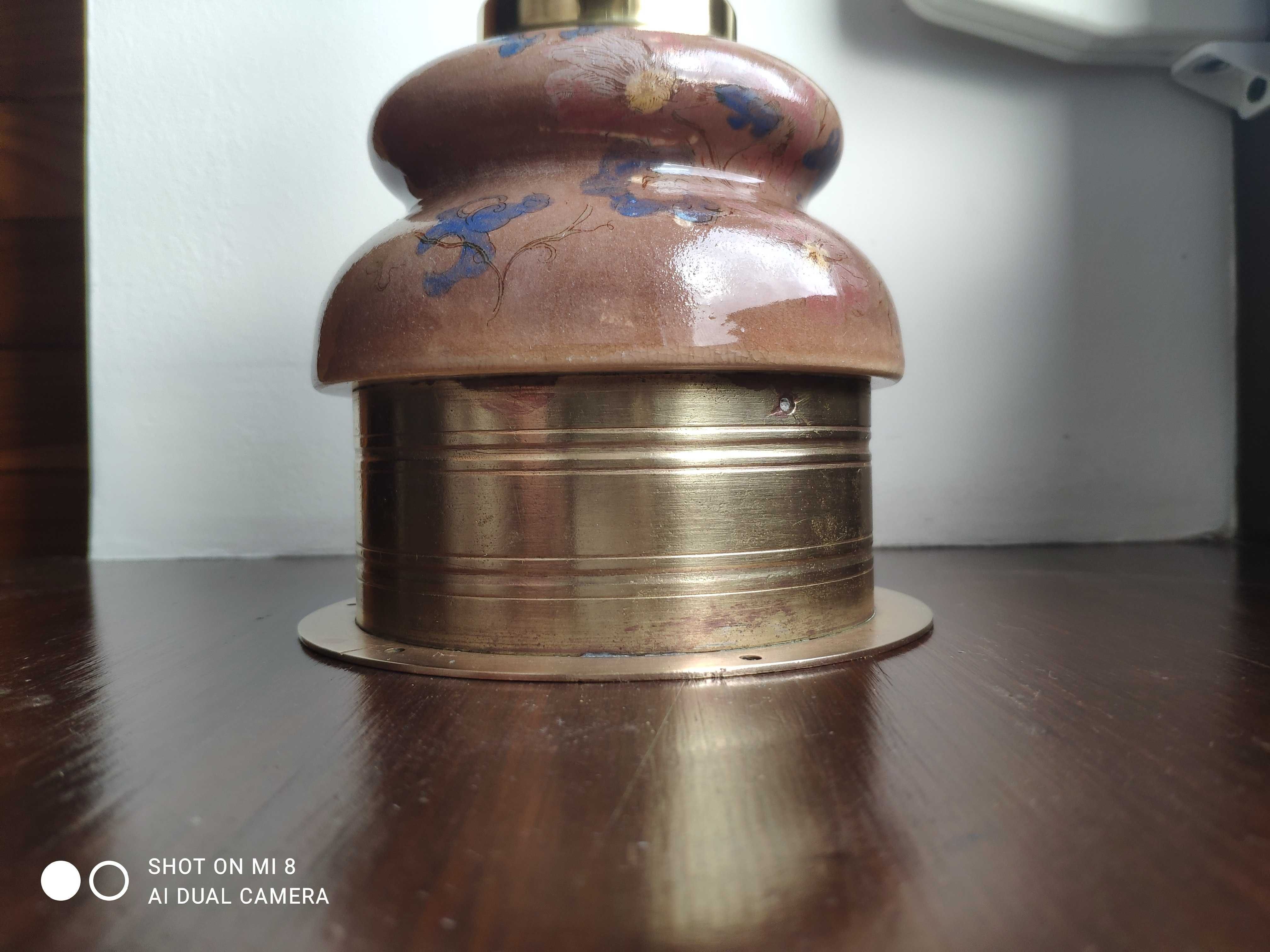 Stara francuska porcelanowa lampa naftowa nr 33