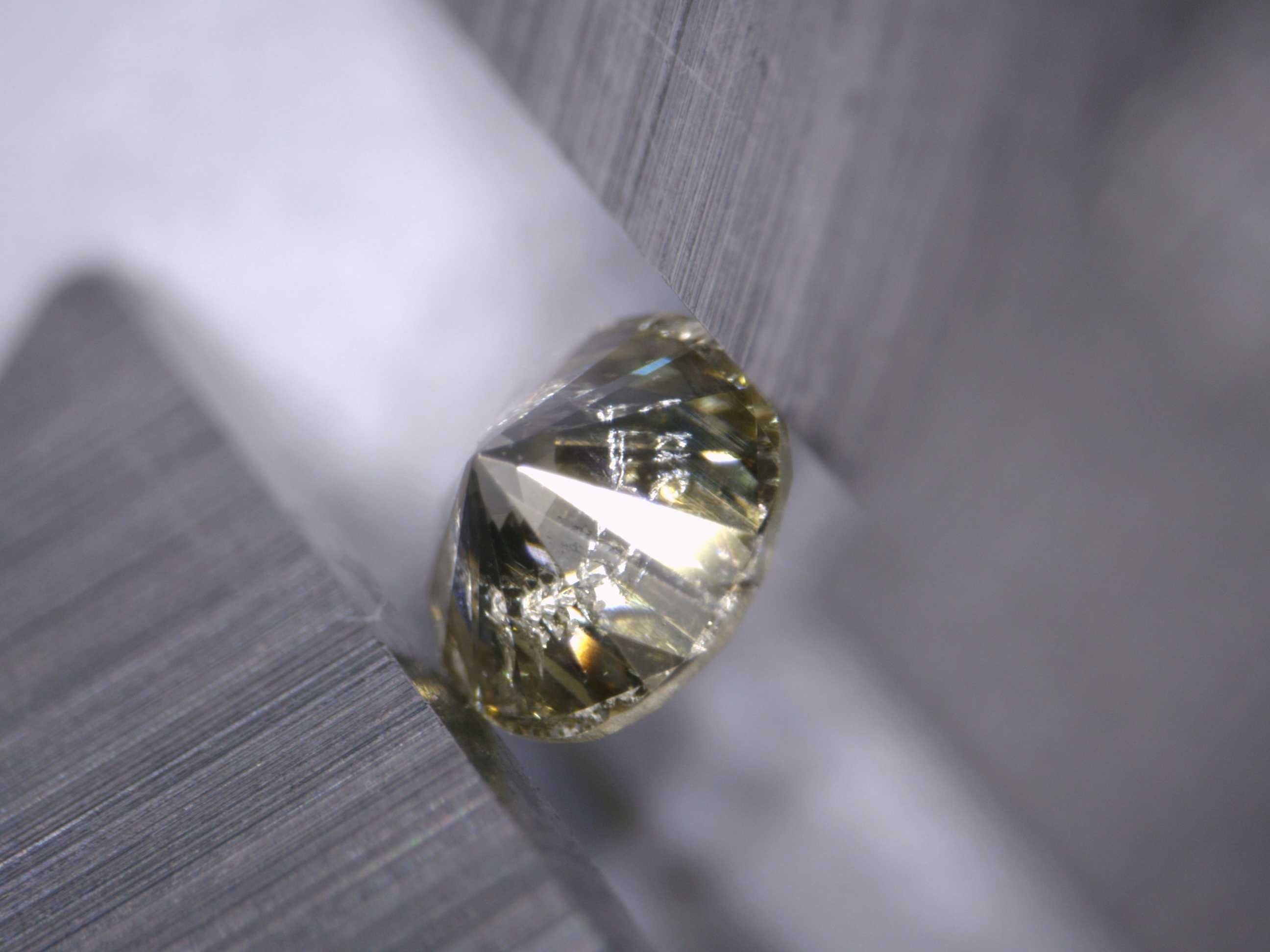 Naturalny Diament 0.07ct Żółty Brylant I1