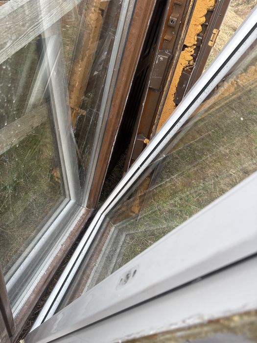 1x okno tarasowe 90x207 orzech (szerokie rozwierno uchylne wysylka Ru)