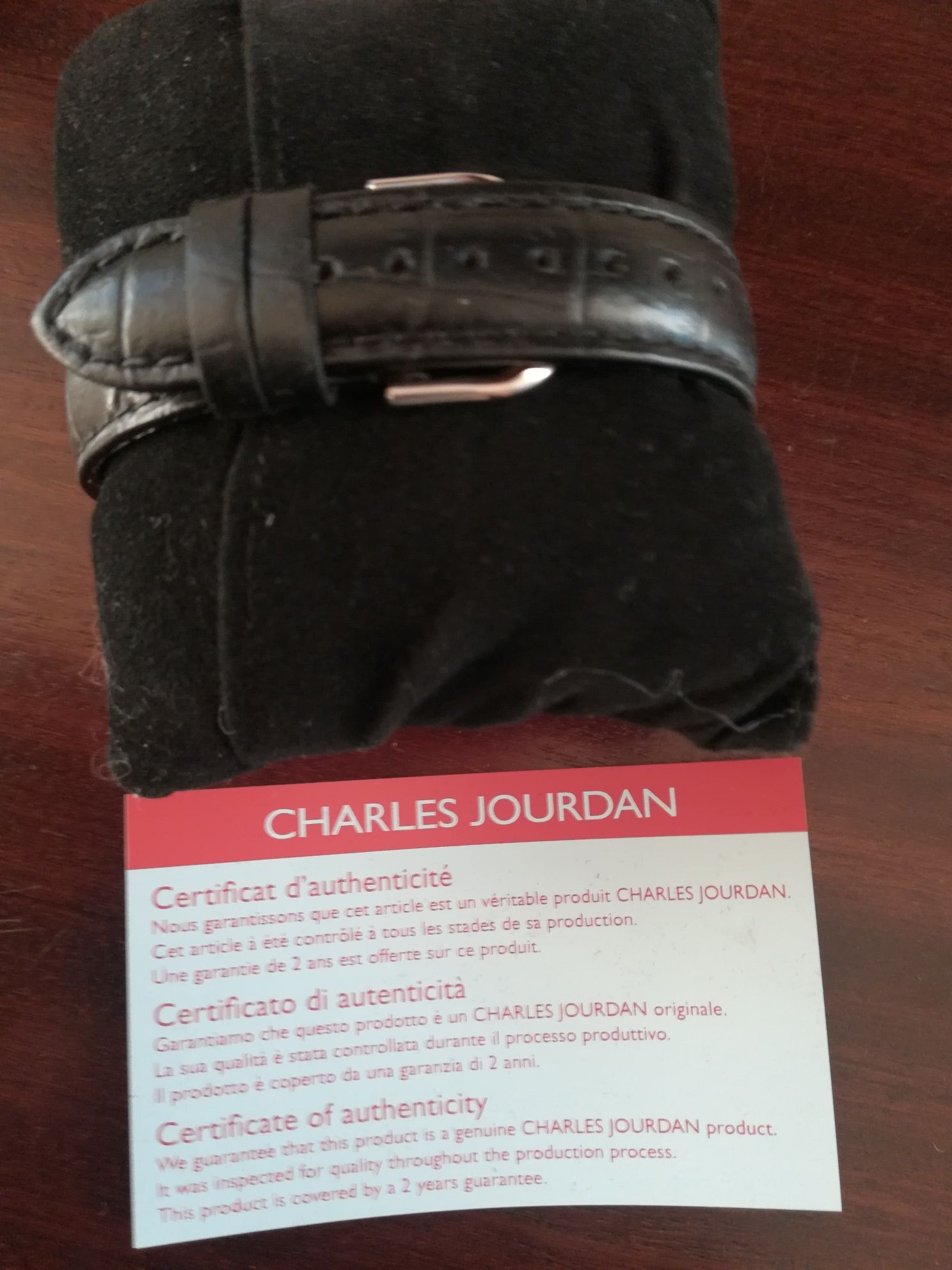 Zegarek Charles Jourdan, skórzany pasek