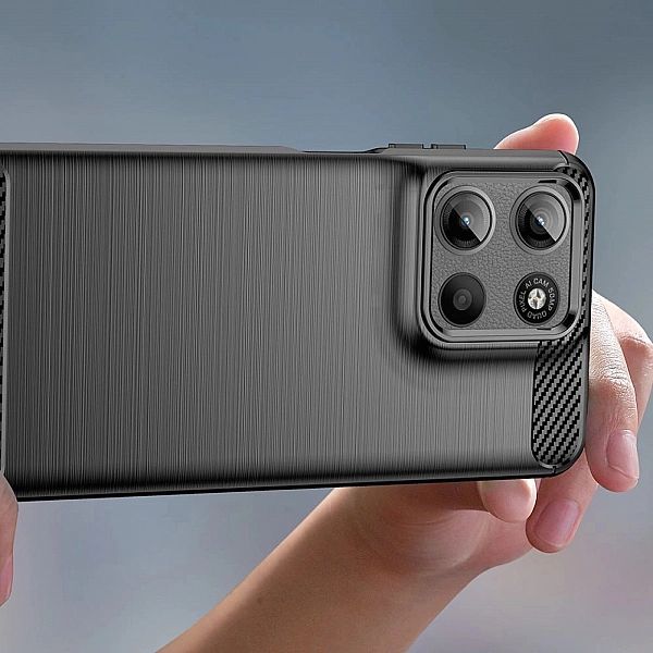 Etui Tech-Protect TPUCarbon na Motorola Moto G15 / G15 Power - czarne