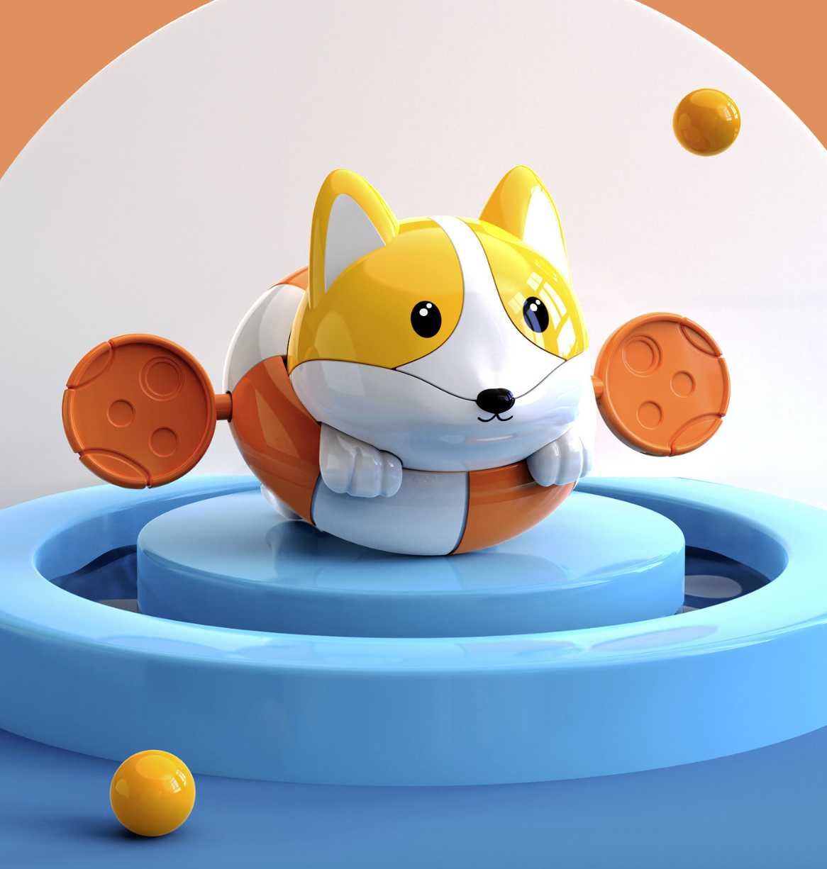 Іграшка для ванної Joy Daycare Коргі з помаранчовим кругом