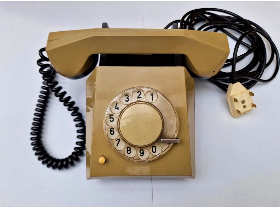 Stary telefon Tesla 1973 rok Czechosłowacja retro antyk zabytek