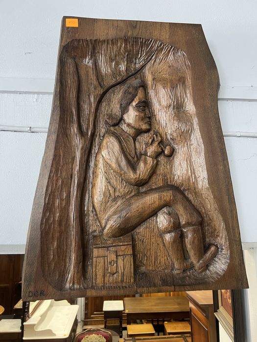 Płaskorzeźba w drewnie