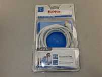 N122 Hama Kabel Antenowy SAT 3m Złącze F Quick-F Plug 100dB