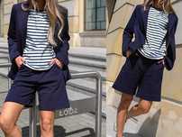 Project runway lemonada bermudy - spodenki dresowe granat S-M