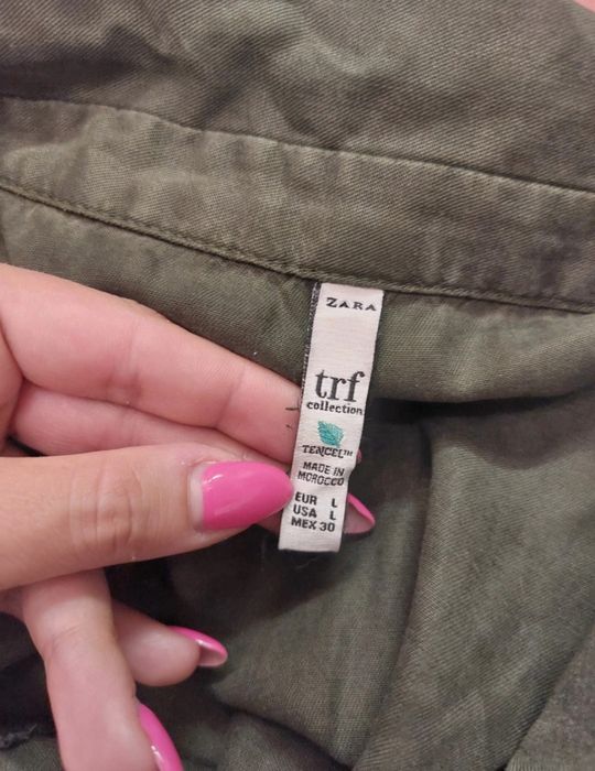 Sukienka damska na codzień  kolor khaki Zara rozmiar L (40)