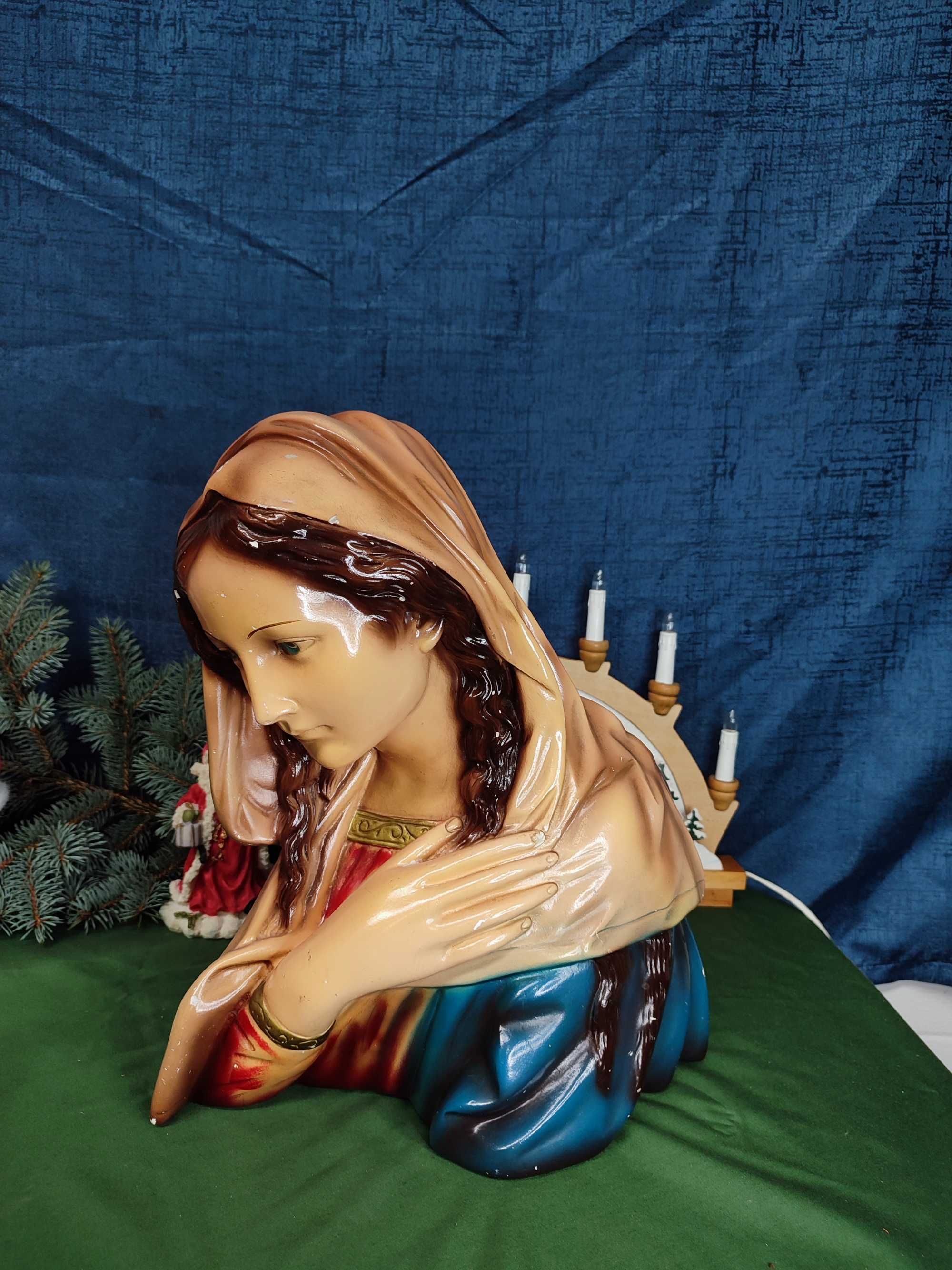 Popiersie Maryi wykonane z Gipsu - z podpisem