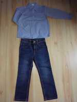 Spodnie Benetton jeans + koszula CoolClub 110/116