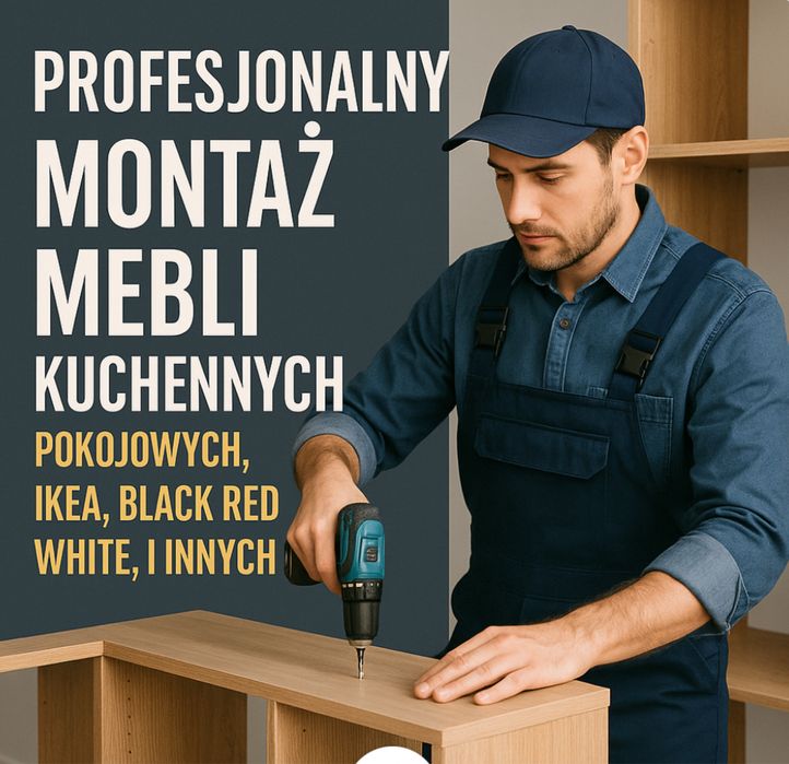 Profesjonalny montaż mebli kuchennych, kuchnie,łóżka, szafy,komody