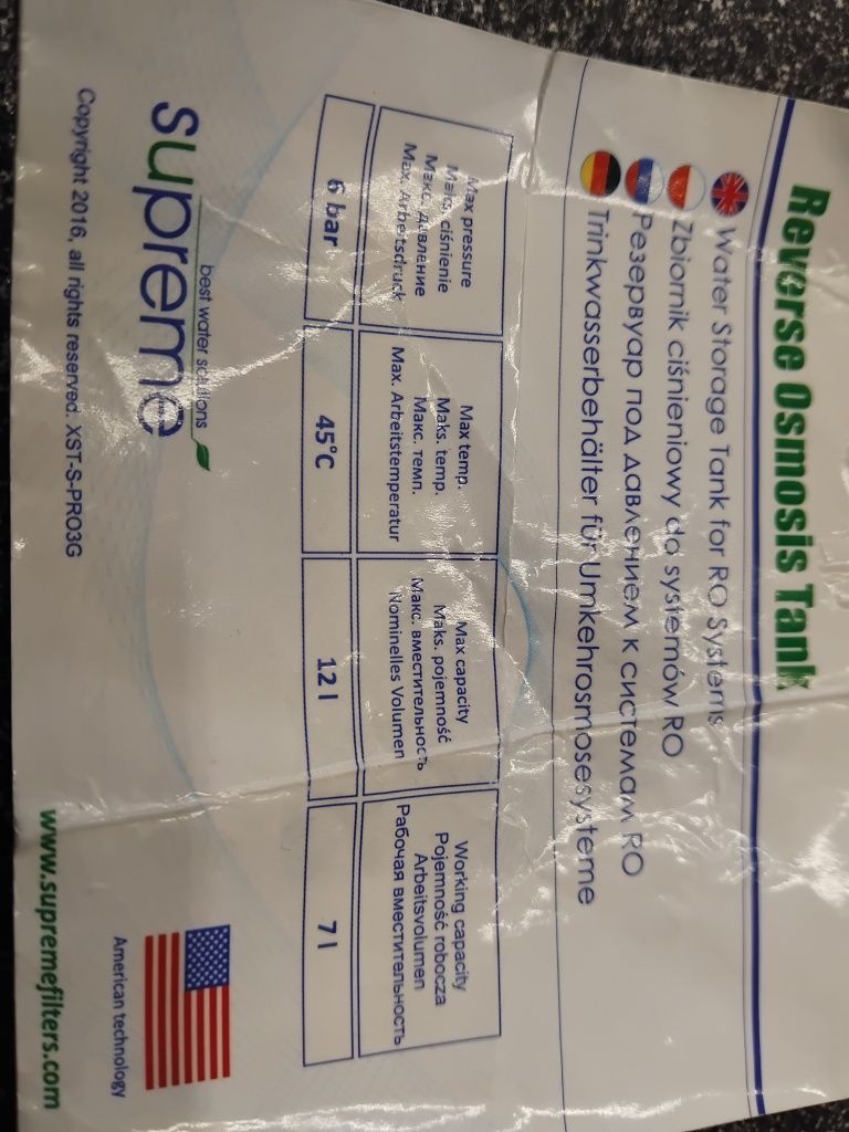 Zestaw RO odwrócona osmoza