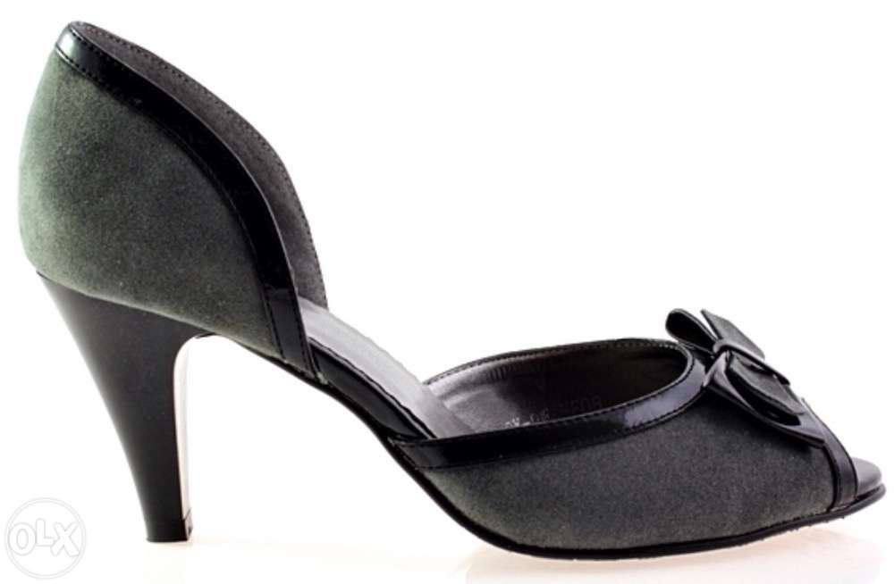 Piękne Szare czółenka, Szpilki R.39 Nowe