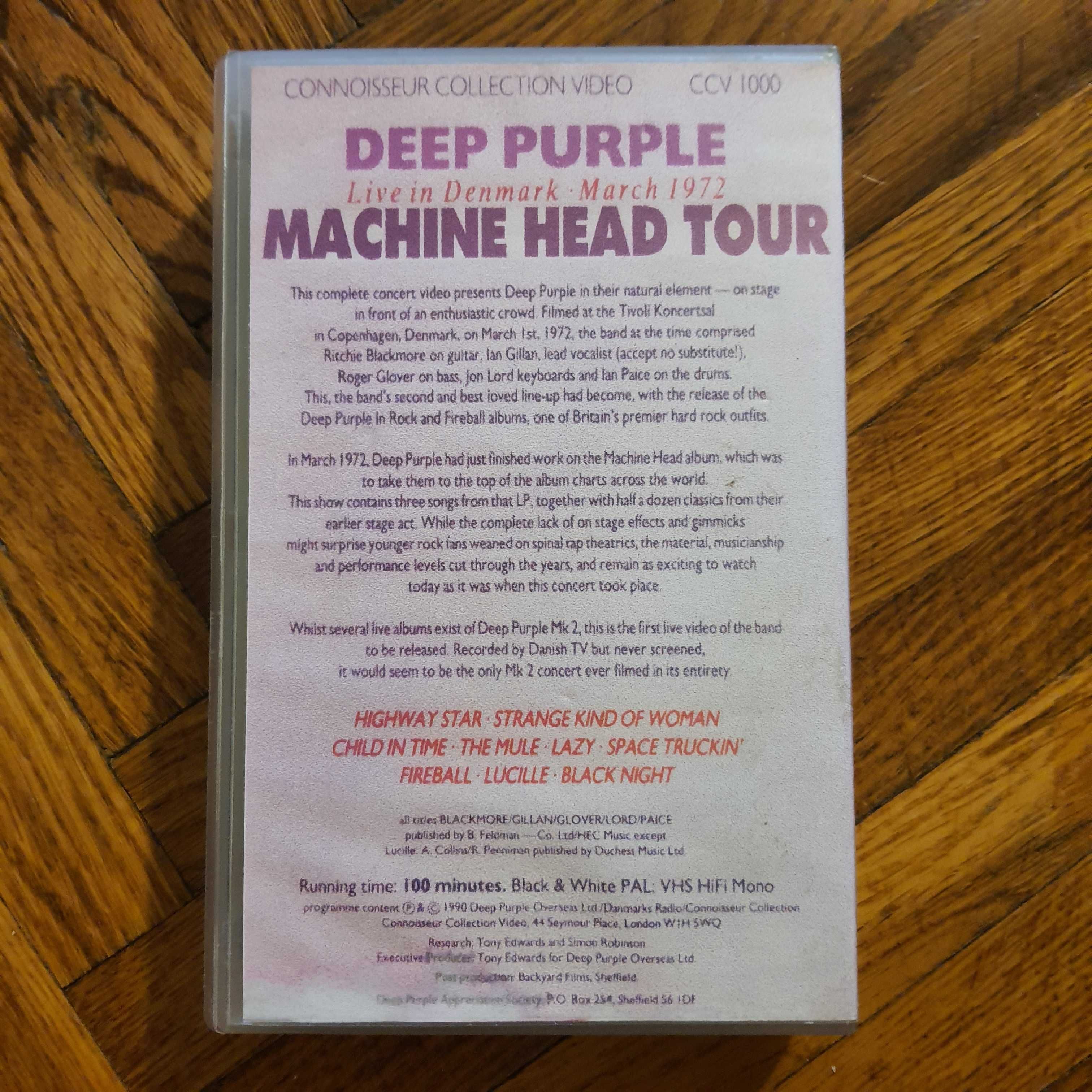 Видео кассета VHS Deep Purple Machine Head Tour Live in Denmark 1972