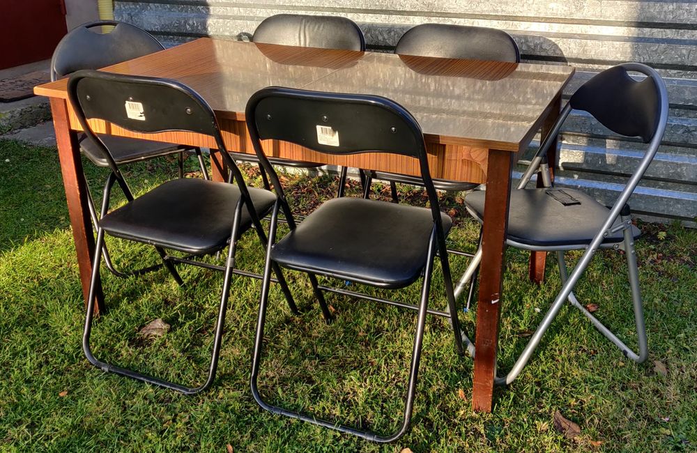 Tanio! mocne krzesła składane konstrukcja metalowa