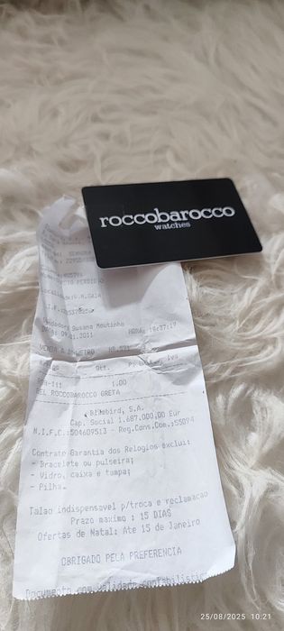 Relógio Rocobarocco-Modelo Greta-cristais Swarovski + estojo de viagem