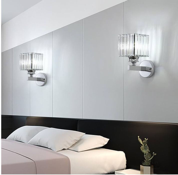 Kinkiet Kryształowy Lampa Ścienna Nowoczesna.