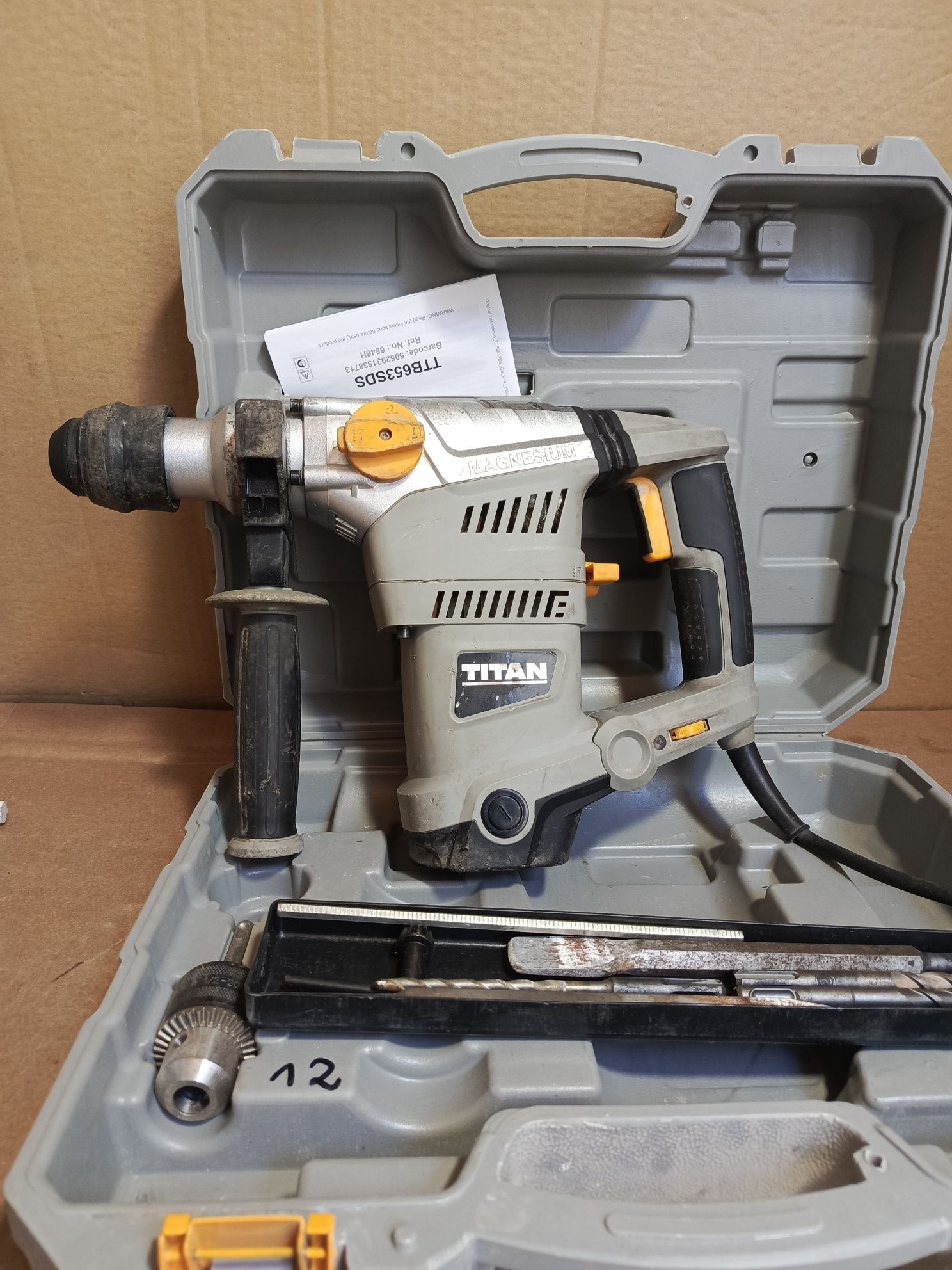 Mlotowiertarka udarowa titan SDS plus mlot udarowy TTB653sds
