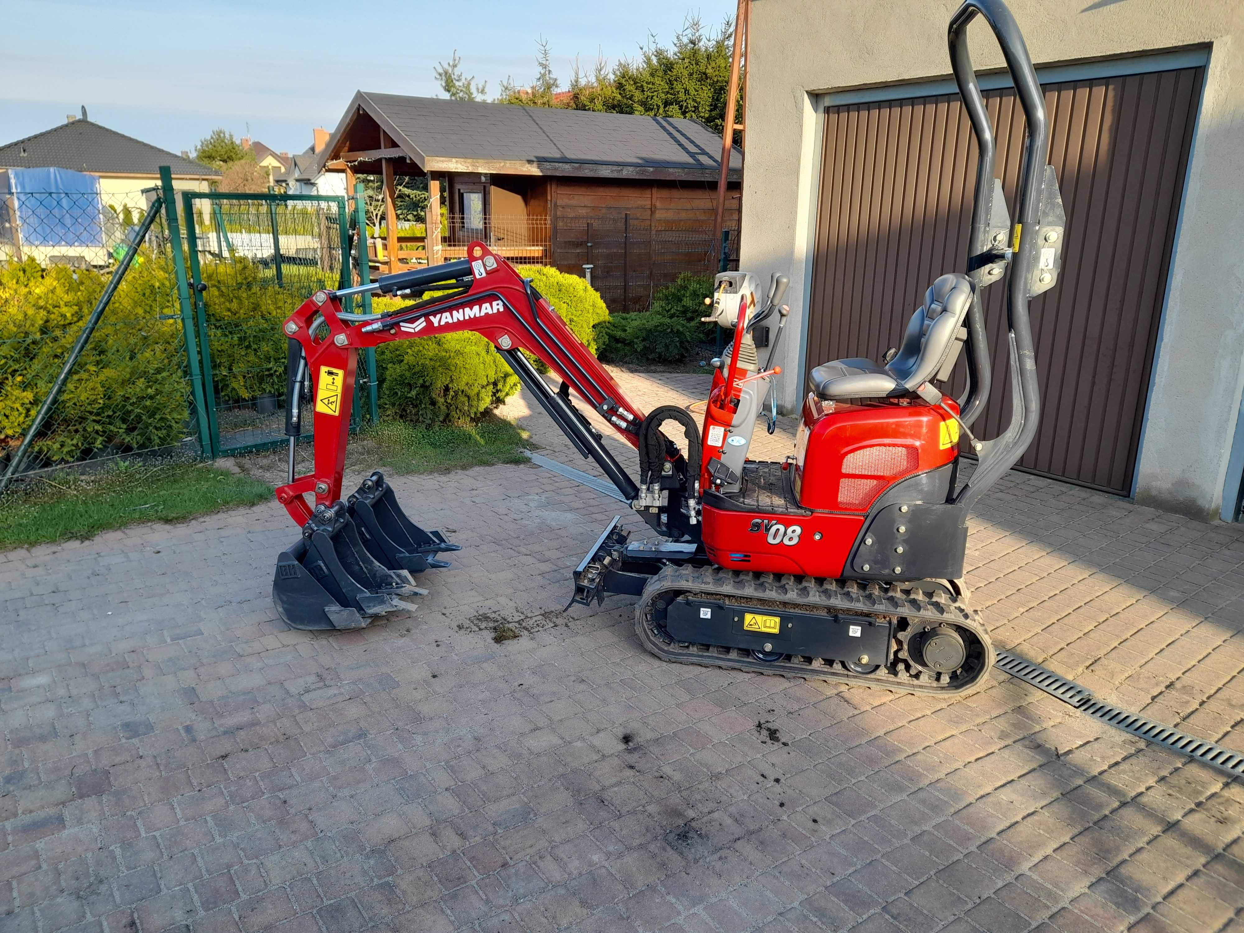 Minikoparka Yanmar SV08, wynajem, wynajmę